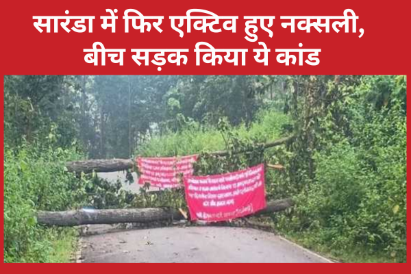 सारंडा में फिर एक्टिव हुए नक्सली, बीच सड़क किया ये कांड सारंडा