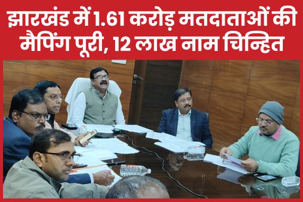 झारखंड में 1.61 करोड़ मतदाताओं की मैपिंग पूरी, 12 लाख नाम चिन्हित झारखंड