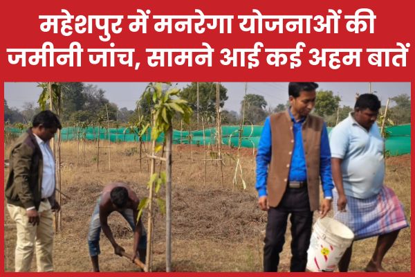 महेशपुर में मनरेगा योजनाओं की जमीनी जांच, सामने आई कई अहम बातें मनरेगा