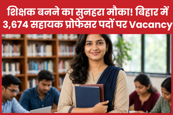 शिक्षक बनने का सुनहरा मौका! बिहार में 3,674 सहायक प्रोफेसर पदों पर Vacancy बिहार