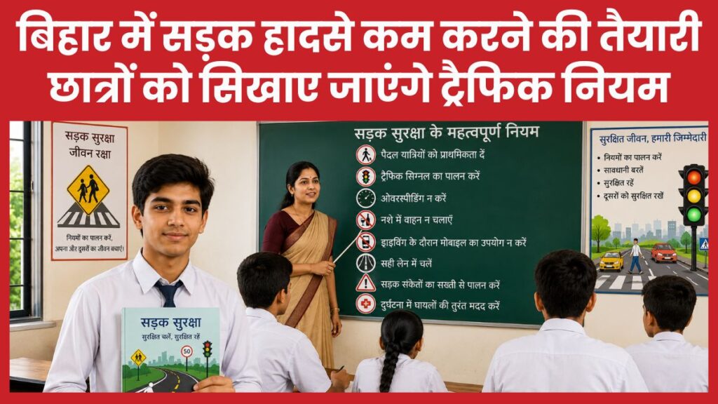 बिहार में सड़क हादसे कम करने की तैयारी, छात्रों को सिखाए जाएंगे ट्रैफिक नियम सड़क