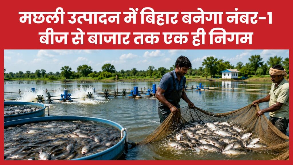 मछली उत्पादन में बिहार बनेगा नंबर-1, बीज से बाजार तक एक ही निगम