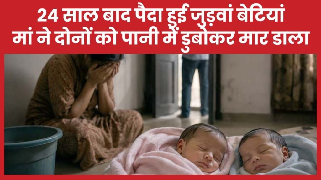 24 साल बाद पैदा हुई जुड़वां बेटियां, मां ने दोनों को पानी में डुबोकर मा’र डाला जुड़वां