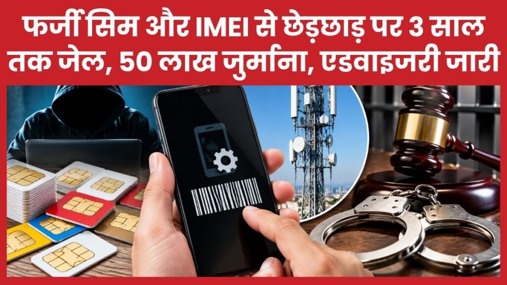 फर्जी सिम और IMEI से छेड़छाड़ पर 3 साल तक जेल, 50 लाख जुर्माना, एडवाइजरी जारी सिम