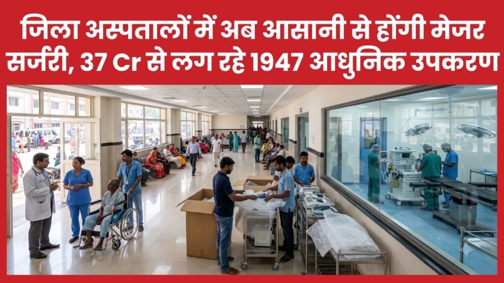 जिला अस्पतालों में अब आसानी से होंगी मेजर सर्जरी, 37 करोड़ से लग रहे 1947 आधुनिक उपकरण सर्जरी